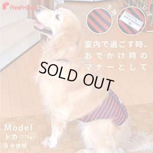 画像2: 中大型犬用 マナーベルト メッシュストライプ 8〜10号