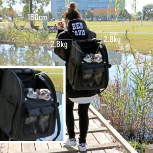 画像16: 【犬・猫兼用】3WAYタッチインリュック パノラマビューランドキャリー　