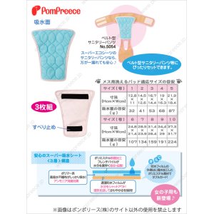 画像2: 【記念価格】 メス用洗えるパッド 3枚組 4〜5号