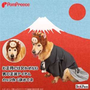 画像2: 中大型犬用 羽織はかま 9号