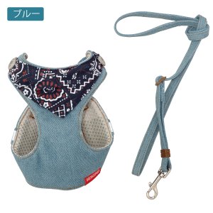 画像7: スーパーハーネス&リード バンダナビンテージデニム 6号【防虫パックプレゼント】