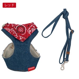 画像8: スーパーハーネス&リード バンダナビンテージデニム 6号【防虫パックプレゼント】