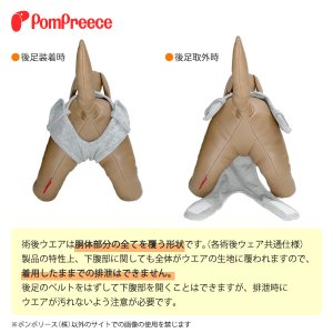 画像6: [ネコpom]猫用術後カバーオール オーガニックボーダー【4号】