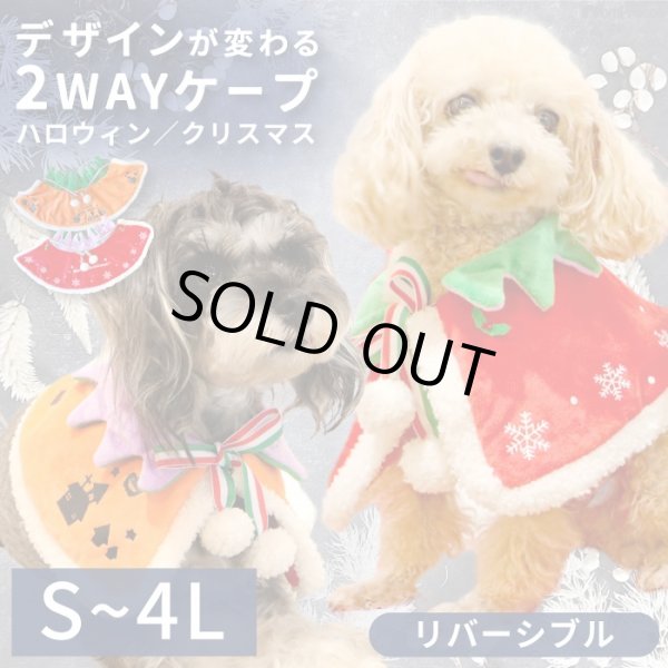 画像1: リバーシブルケープ　ハロウィン・Xmas　【M】 (1)
