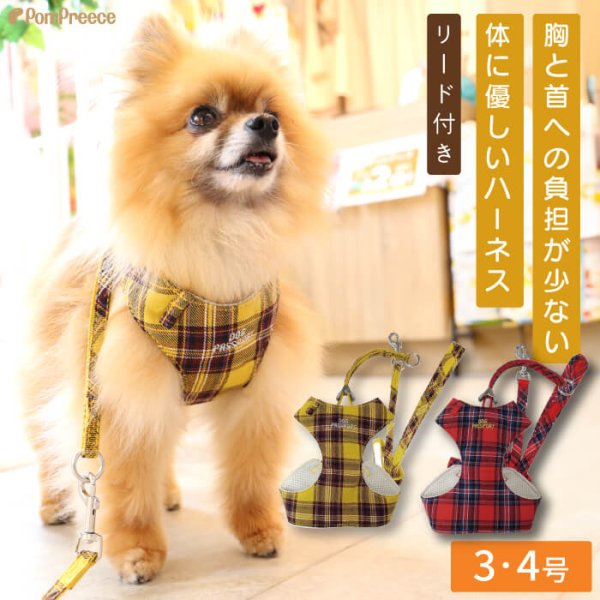 画像1: スーパーハーネス＆リード ボーダーニット 3〜4号【防虫パックプレゼント】 (1)