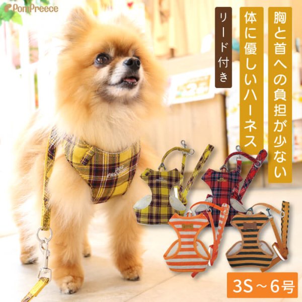 画像6: スーパーハーネス＆リード ボーダーニット 5〜6号【防虫パックプレゼント】 (6)