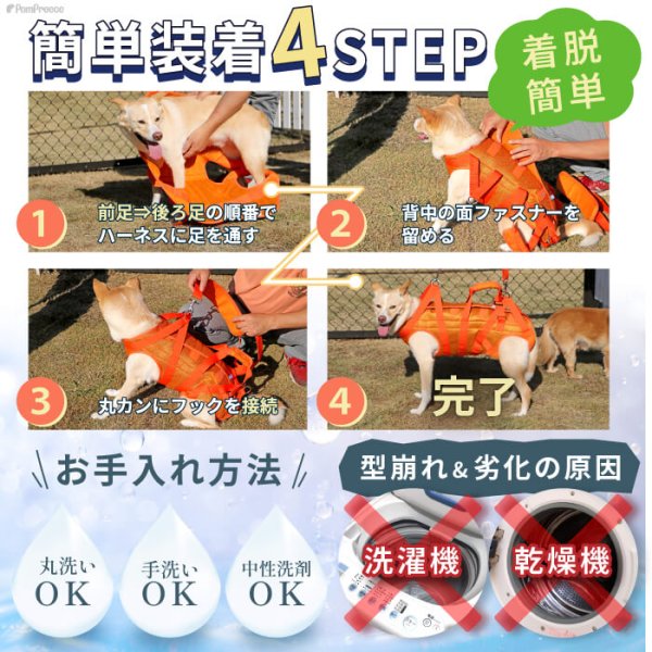 画像14: 中大型犬用 メッシュ3WAYケアハーネスプレミアム 8号 (14)