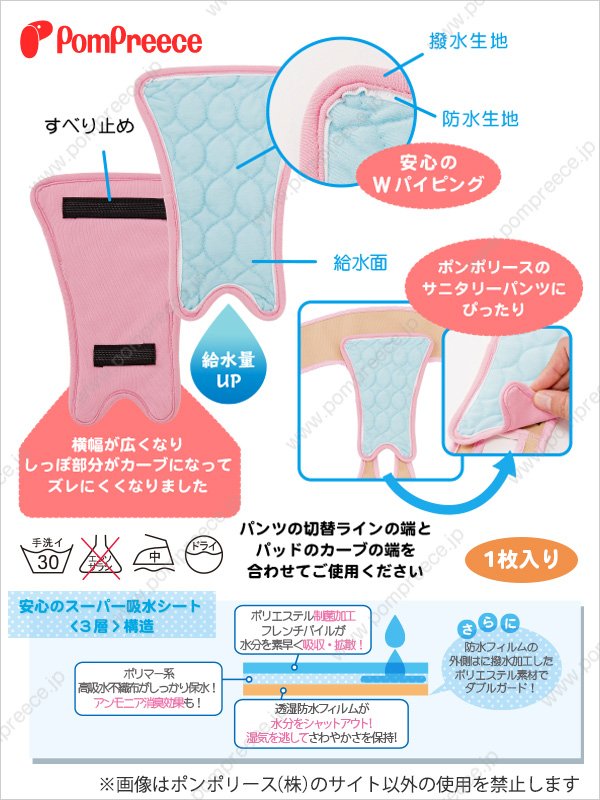 画像2: 【記念価格】サニタリーパンツ対応　メス用洗えるパッド　おためし用 1・2号 (2)