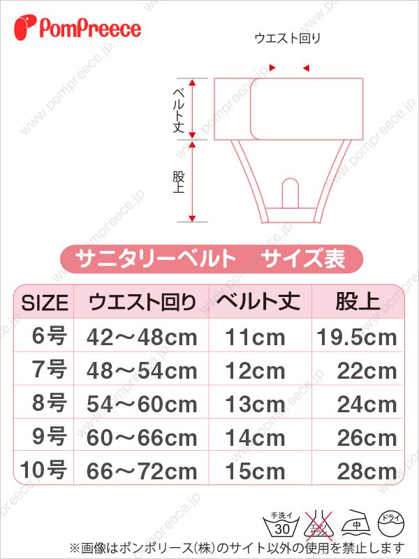 画像3: 中大型犬用 ベルト型 サニタリーパンツ キャンディドット【7号】 (3)