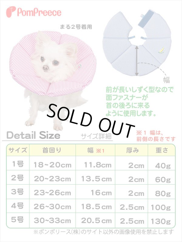 画像5: ロングブリリアント エリザベスカラー ギンガム　3号 (5)