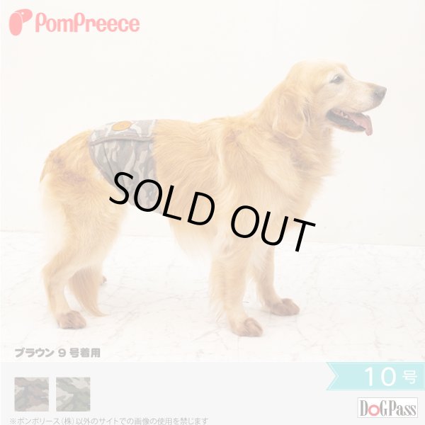 画像1: 中大型犬用 マナーベルト レトロカモフラージュ 10号 (1)