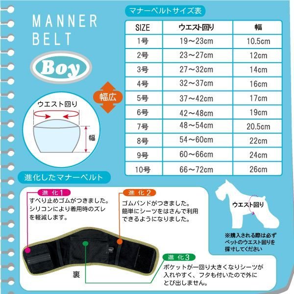 画像3: マナーベルト メッシュボーダー 1〜3号 (3)