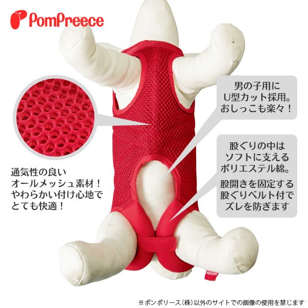 画像8: オス・メス兼用 メッシュ3WAY ケアハーネス 【2〜4号】 (8)